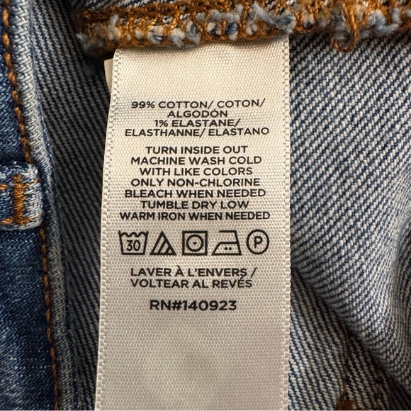 LOFT  Button-Front Pencil Denim Skirt Midi Length 4 - Picture 9 of 9